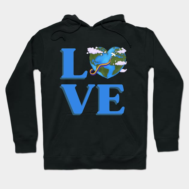 Love and Earth Hoodie by Honeycomb Art Design